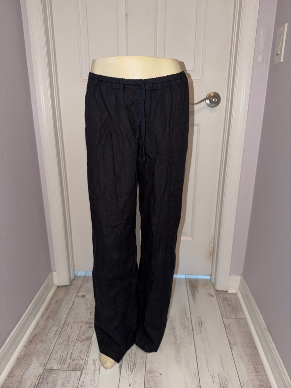 CP Shades Black Linen Pants